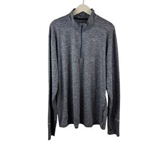 Nike Dri-Fit 1/4 Zip Pullover Running Shirt Gray Men's XL